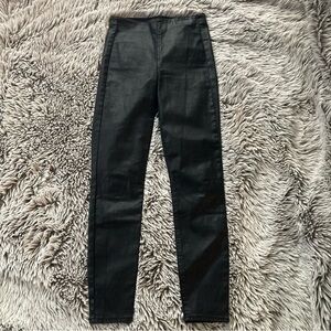 rag & bone XS Pull On Pant Black Shiny